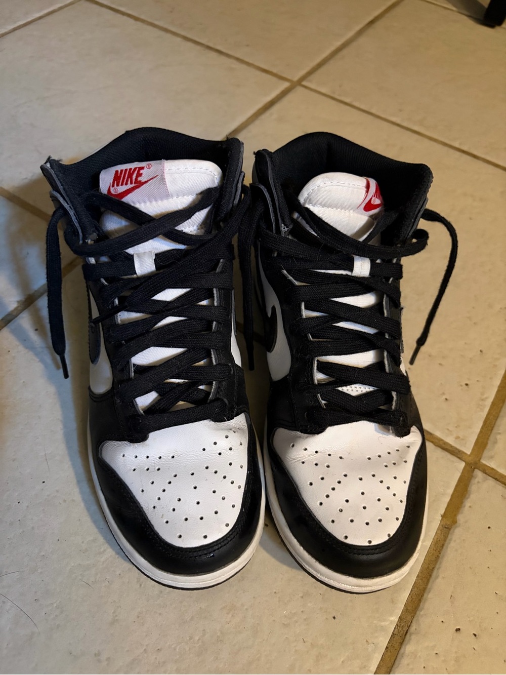 Nike Black and White High-Top Sneakers